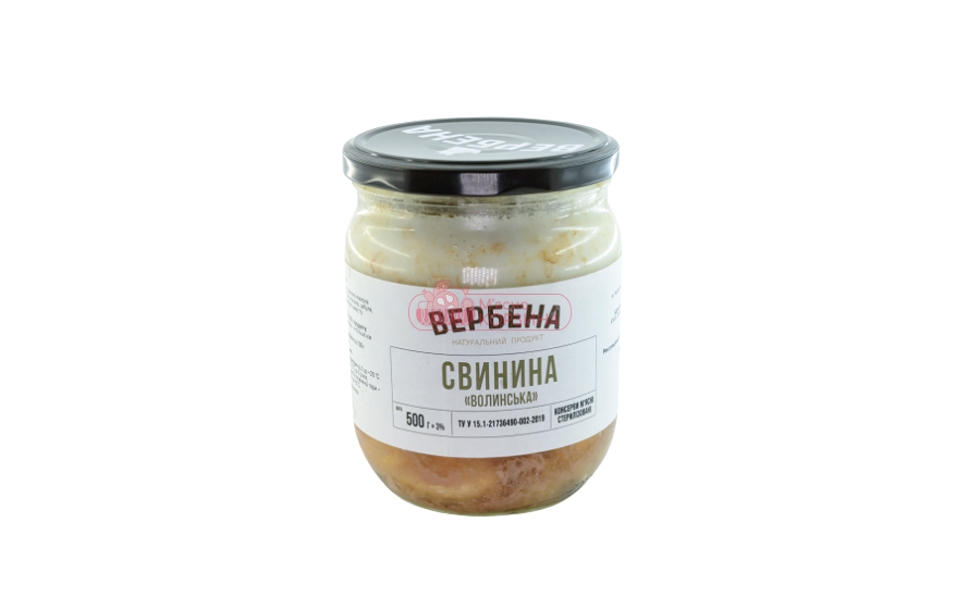 Вербена  Консерва "Свинина Волинська" скло 0,5кг шт - 1