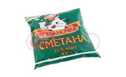 Гощаночка Сметана 21 % пакет 0,400гр шт